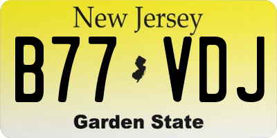NJ license plate B77VDJ