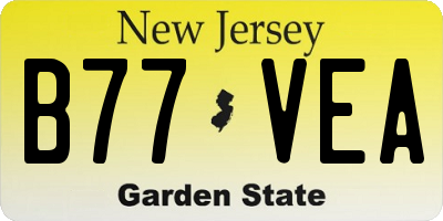 NJ license plate B77VEA