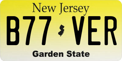 NJ license plate B77VER