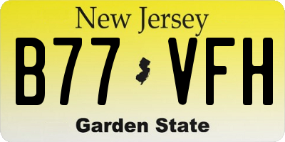 NJ license plate B77VFH