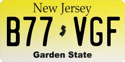 NJ license plate B77VGF