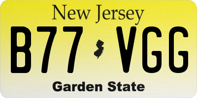NJ license plate B77VGG