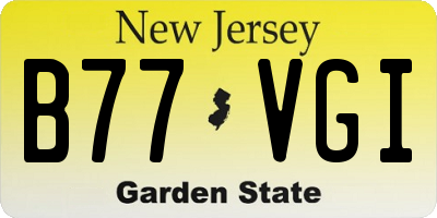 NJ license plate B77VGI