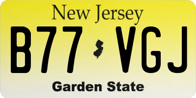 NJ license plate B77VGJ