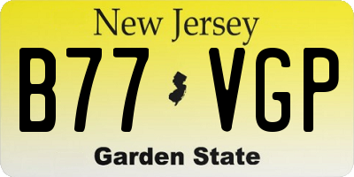 NJ license plate B77VGP