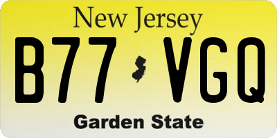 NJ license plate B77VGQ