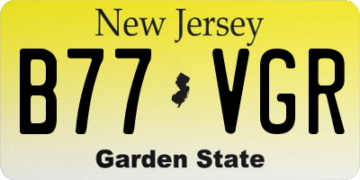NJ license plate B77VGR