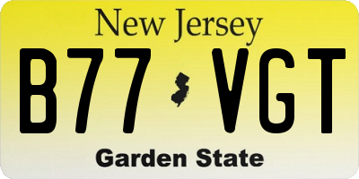 NJ license plate B77VGT