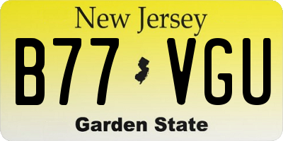 NJ license plate B77VGU