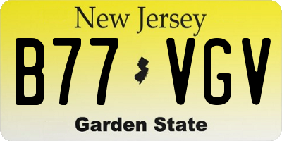 NJ license plate B77VGV