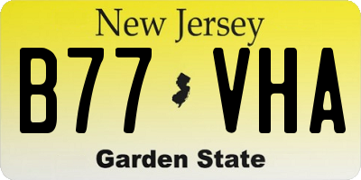 NJ license plate B77VHA