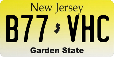 NJ license plate B77VHC