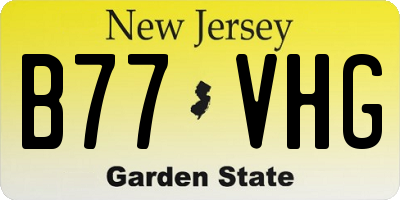 NJ license plate B77VHG