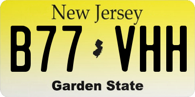 NJ license plate B77VHH