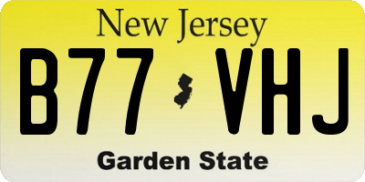 NJ license plate B77VHJ