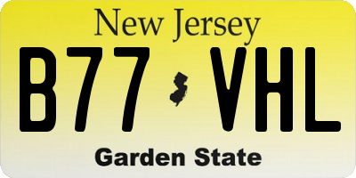 NJ license plate B77VHL