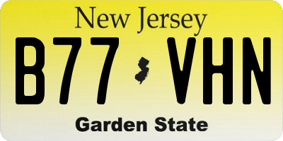 NJ license plate B77VHN