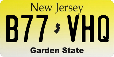 NJ license plate B77VHQ