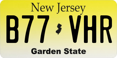 NJ license plate B77VHR