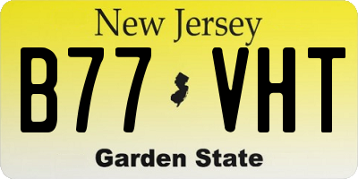 NJ license plate B77VHT