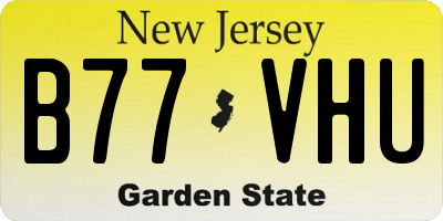 NJ license plate B77VHU
