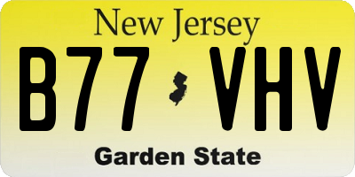 NJ license plate B77VHV