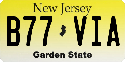 NJ license plate B77VIA