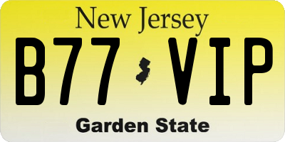 NJ license plate B77VIP