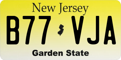NJ license plate B77VJA