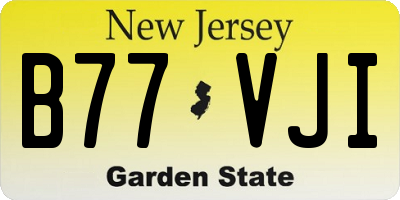NJ license plate B77VJI