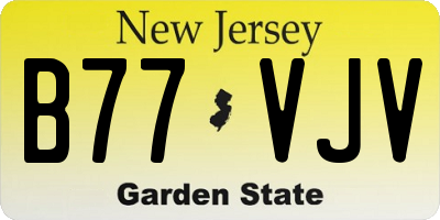 NJ license plate B77VJV