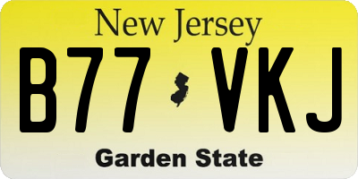 NJ license plate B77VKJ