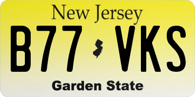 NJ license plate B77VKS