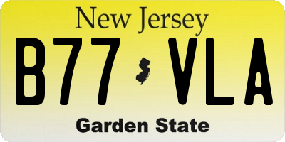 NJ license plate B77VLA