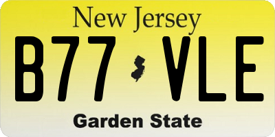 NJ license plate B77VLE