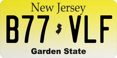 NJ license plate B77VLF