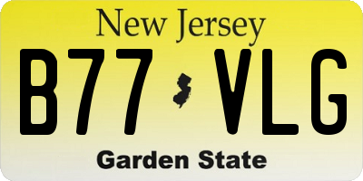 NJ license plate B77VLG