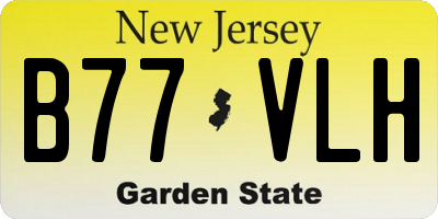 NJ license plate B77VLH