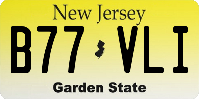 NJ license plate B77VLI