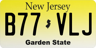 NJ license plate B77VLJ