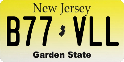NJ license plate B77VLL