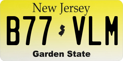 NJ license plate B77VLM