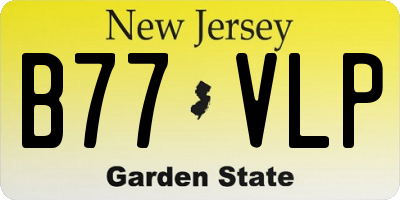 NJ license plate B77VLP