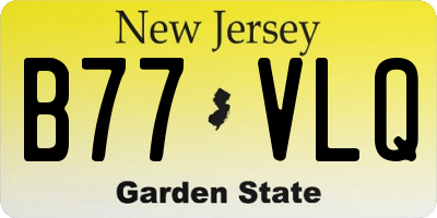 NJ license plate B77VLQ