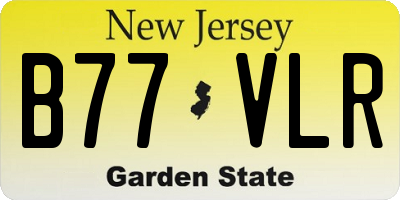 NJ license plate B77VLR