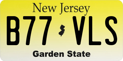 NJ license plate B77VLS