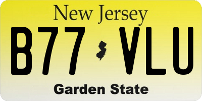 NJ license plate B77VLU