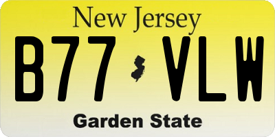 NJ license plate B77VLW