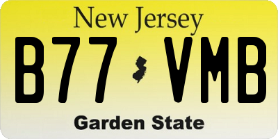 NJ license plate B77VMB