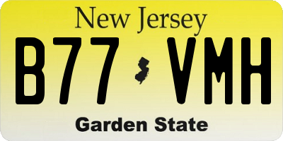 NJ license plate B77VMH